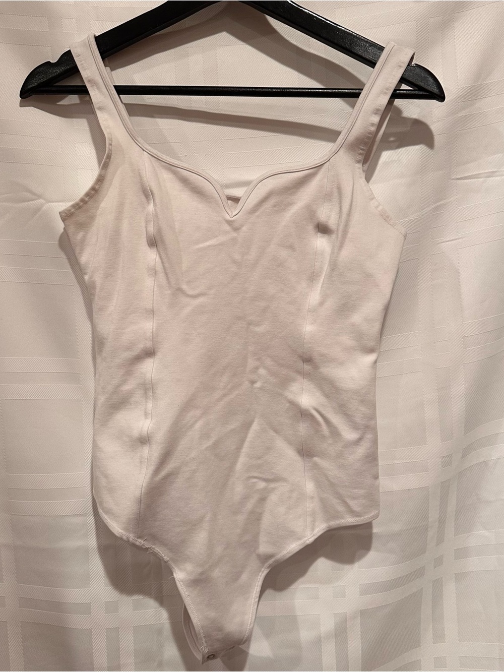 Abercrombie & Fitch Cream Tank Sweetheart Bodysuit